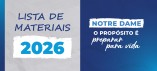 Confira a lista de materiais 2026